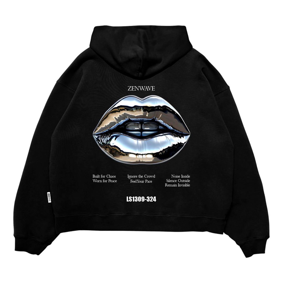 Hoodie Boxy Oversize Black Spider